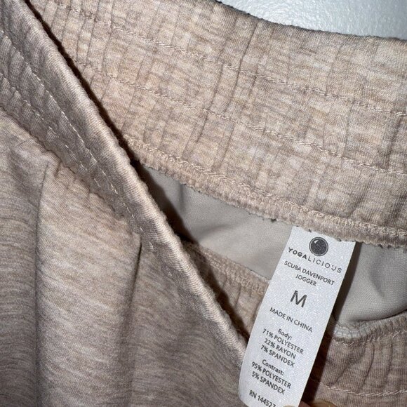 NWT Yogalicious Scuba Tranquility Pullover & Davenport Jogger Set M Beige - Picture 10 of 11